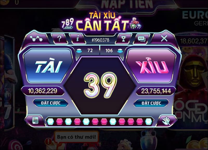 Tài xỉu 789Club: Trải nghiệm cá cược tài xỉu đẳng cấp 4 Đăng ký tài khoản