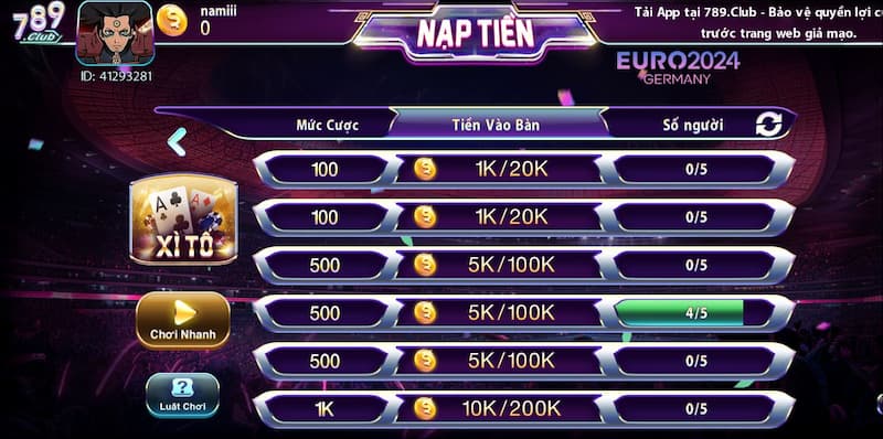 Xì tố 789Club: Bí quyết chiến thắng từ cao thủ lâu năm 4 Luật chơi game Xì tố 789Club đơn giản