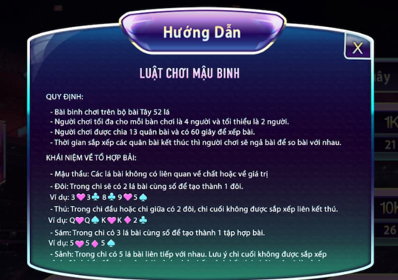 Mậu binh 789Club: Game bài online đẳng cấp không nên bỏ lỡ 2 Luật chơi game Mậu binh 789club trực tuyến siêu đơn giản